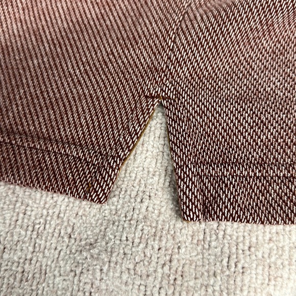 ORVIS Rust Color Knit 1/4 Zip Leather Trim & Elbow Patches Pullover Jacket MD - Picture 10 of 12